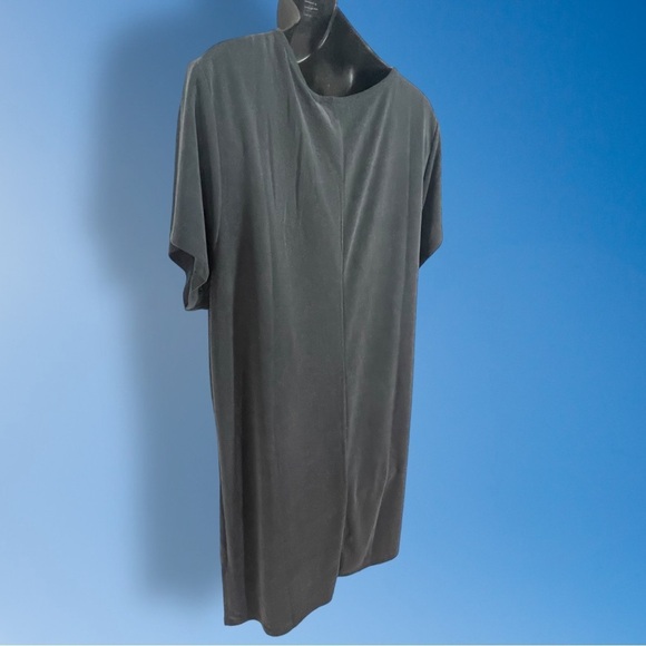 Tahari T-shirt Dress with Pockets Charcoal Grey Size X-Large - Picture 12 of 14